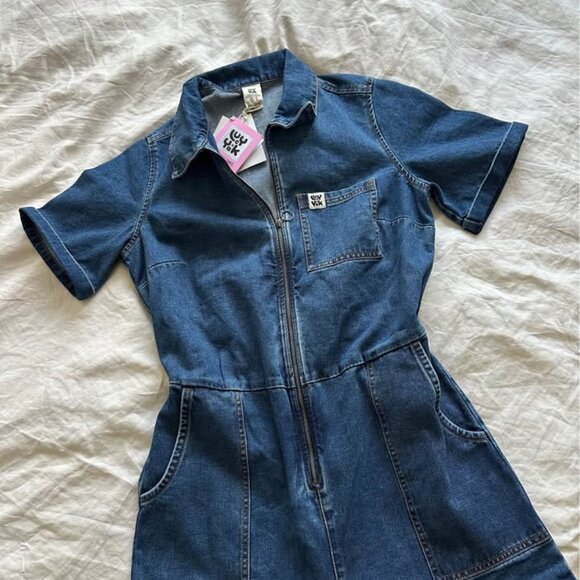 Lucy & Yak Ragan Denim Jumpsuit US8 - Picture 2 of 6